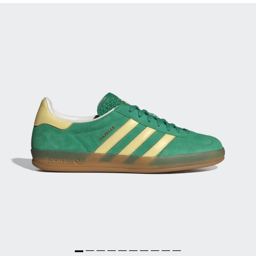 Gazelle Indoor Shoes : Semi Court Green / Almost Yellow / Gum